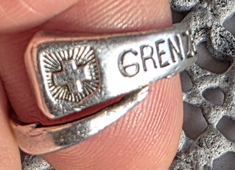Ringe: Antiker Silberring 900 - Grenzbesetzung 1914/15 Militär WW1 – Gebraucht aus Niederuzwil von 262305 5