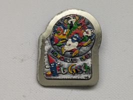 Plakette Fasnacht Solothurn 1987 Silber, Eis Gnusch, bemalt