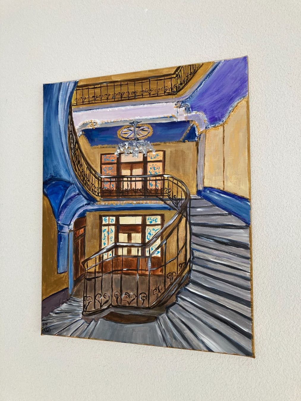 Dipinti: Das Treppenhaus - Acrylbild – Nuovo (secondo la descrizione) da Cham venduto da Felha 4
