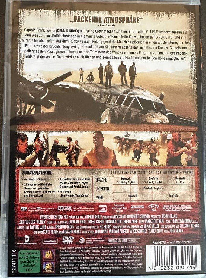 Alle DVDs: 2 DVDs "Der Flug des Phoenix" Klassiker & Remake – Gebraucht aus Beringen von Mantafisch1 3