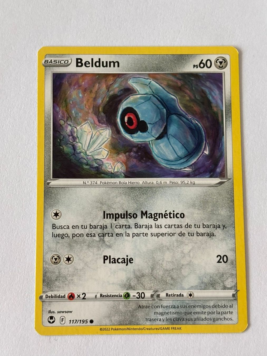 Pokémon Sammelbilder & Trading cards: Pokemon-Karte Beldum 117/195 – Gebraucht aus Herisau von Seyashop1