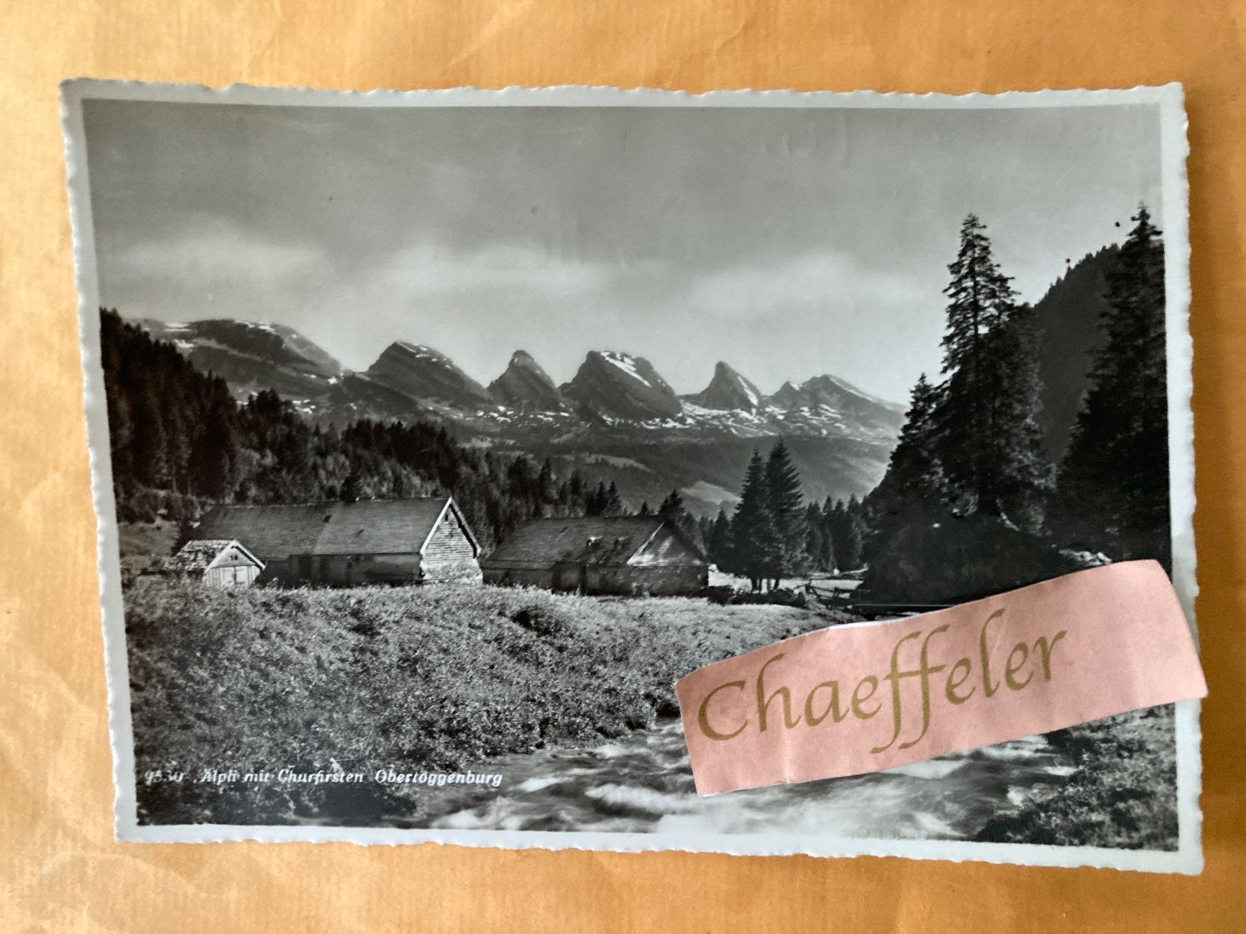 Cartes postales: 1942 Älpli mit Churfirsten Obertoggen- – D'occasion à Zürich par Chaeffeler