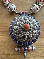 Vintage Tibet Halskette Antiker Halsschmuck 925 Silber