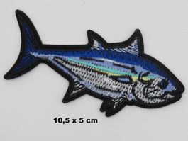THUNFISCH - Aufnäher - Aufbügler - Stickerei - 10,5x5cm