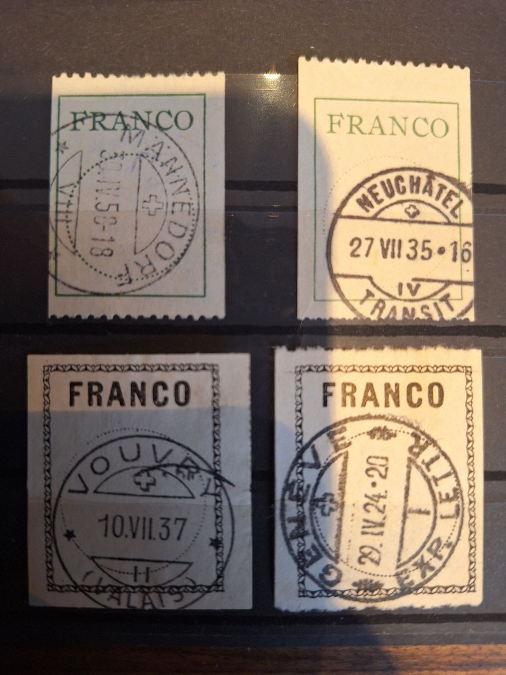 Tutti i francobolli: Diverse Franco Marken  – Usato da Balgach venduto da SIMEON27