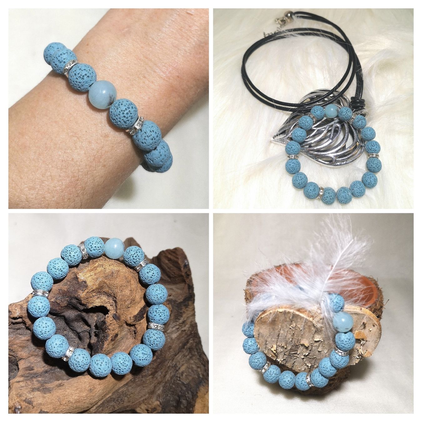 Bracciali & Braccialetti: Lava Steinarmk. türkis - Spendenaktion – Nuovo (secondo la descrizione) da Unterkulm venduto da Nachtigall