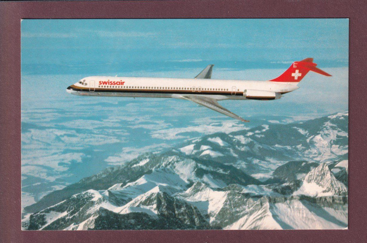 Cartoline postali: SWISSAIR - Mc Donnell-Douglas DC-9-81 – Usato da Pully venduto da nicecards