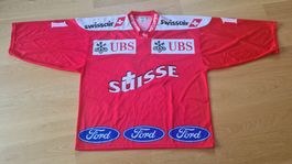 Vintage Schweiz Suisse Hockey Nati Trikot 1998 - SIGNIERT