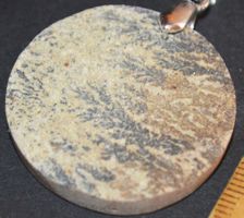 Anhänger L-5640 – Psilomelan Druzy Dendrit 31x33mm