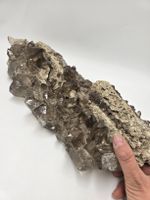 Énorme géode de quartz fumé – pièce naturelle spectaculaire 