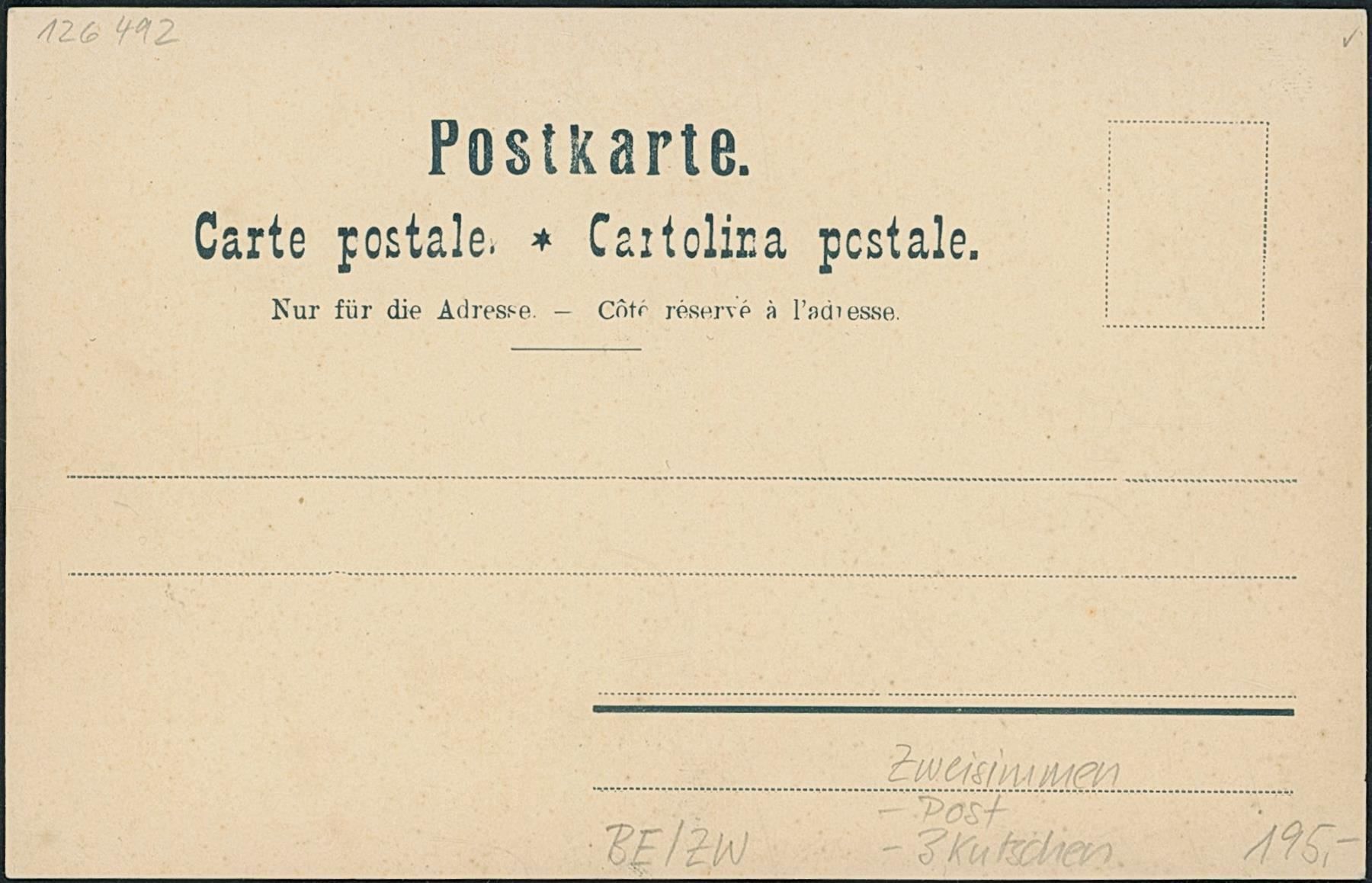 Cartoline postali: BE Zweisimmen - Post - Kutsche – Usato da Schindellegi venduto da Jonathan77 1