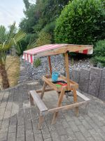 Sandkasten mit Dach und Zubehör gebraucht
