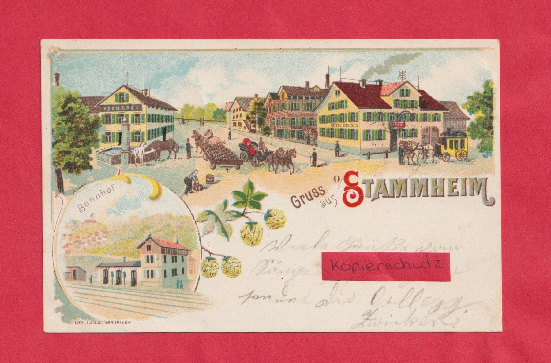 Cartoline postali: Gruss aus Stammheim  2-Bild Farb-Litho – Usato da Zürich venduto da Gill46