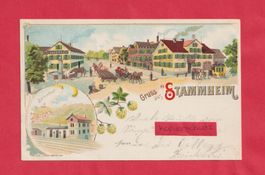 Gruss aus Stammheim  2-Bild Farb-Litho