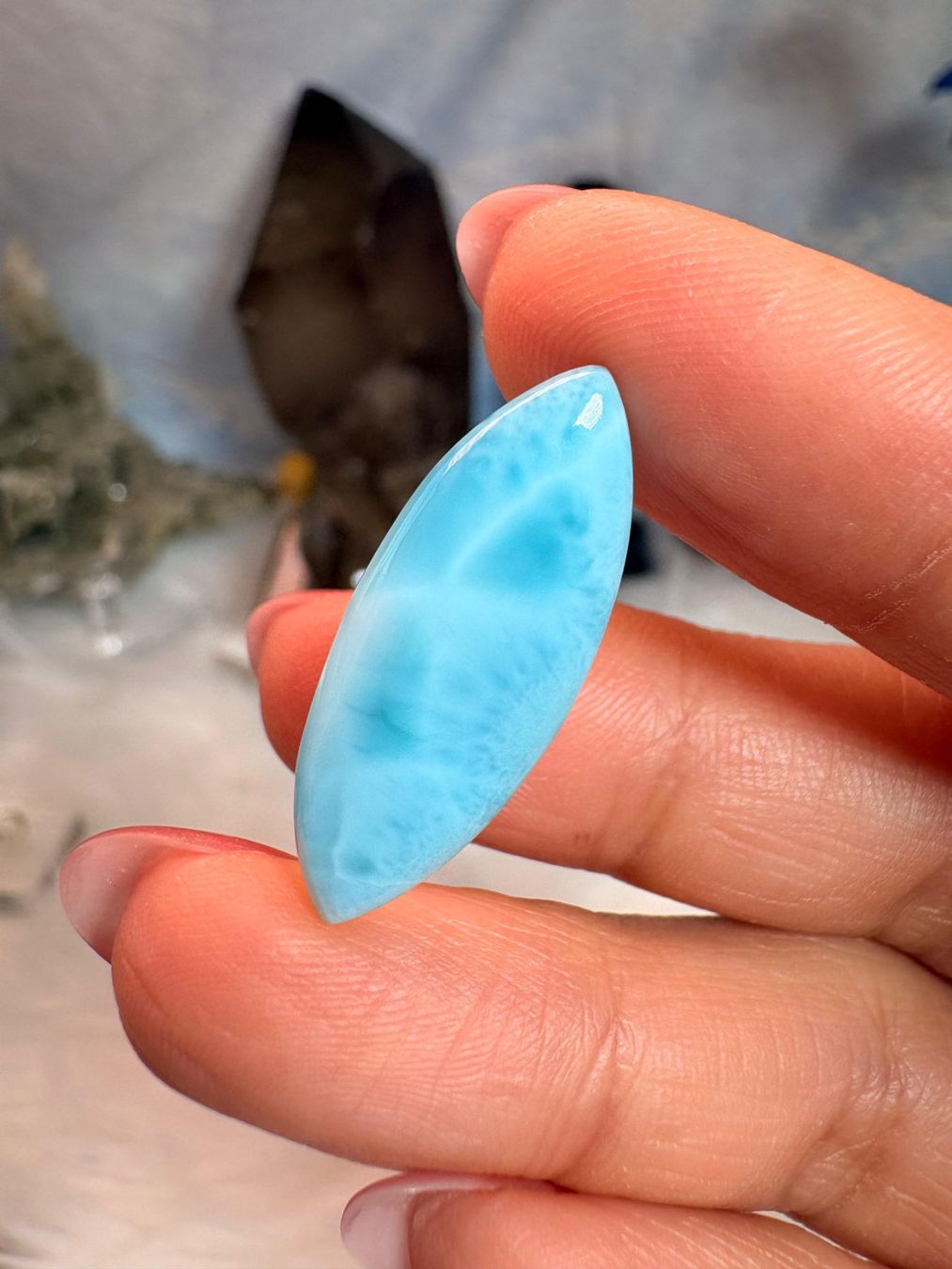 Minerali & Pietre curative: Larimar Cabochon – Nuovo (secondo la descrizione) da Neuheim venduto da m.hald 3