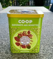 ÄLTERE GEPRÄGTE BLECHDOSE VON COOP