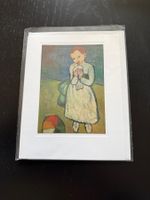 Karte Picasso Kunstdruck "Kind mit Taube", Rarität!