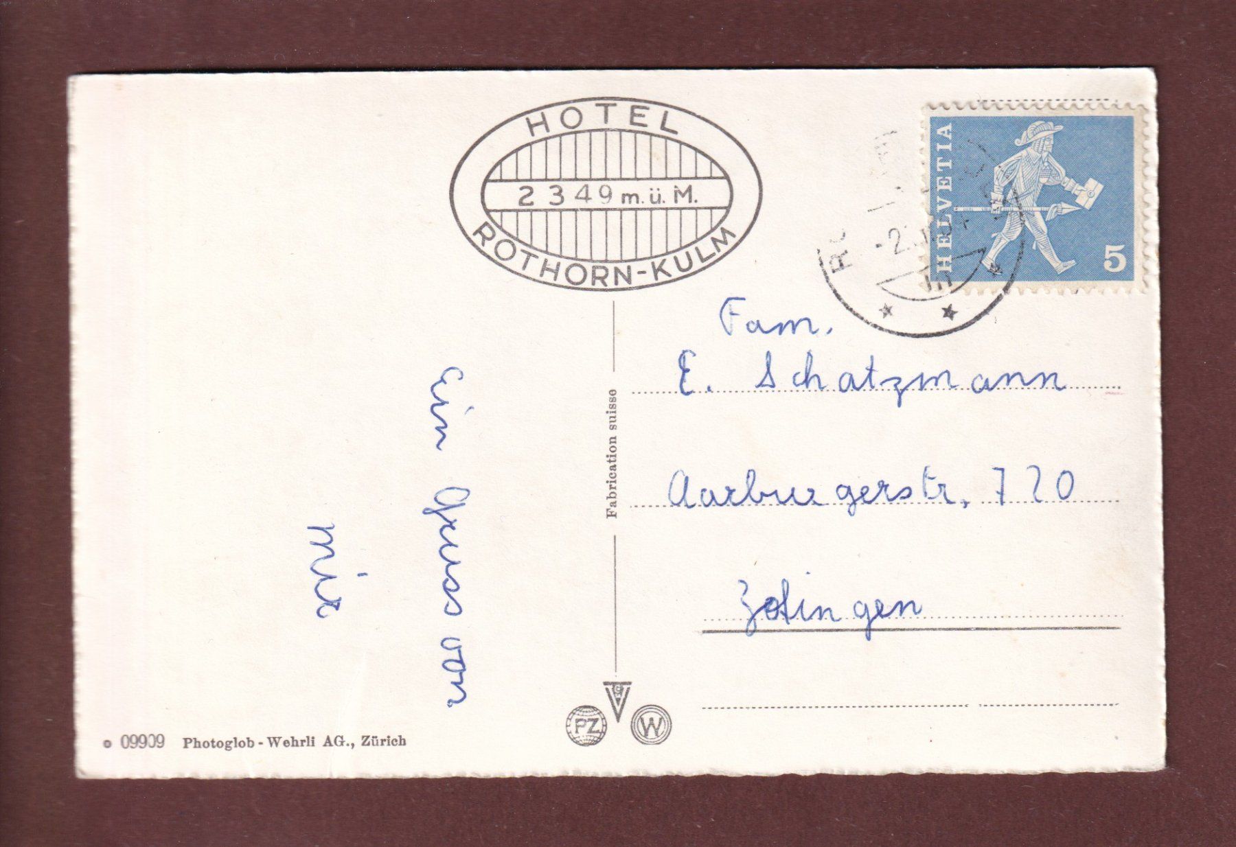 Cartoline postali: BRIENZER-ROTHORN - 5 Bilder - Bahn - 1964 – Usato da Pully venduto da nicecards 1