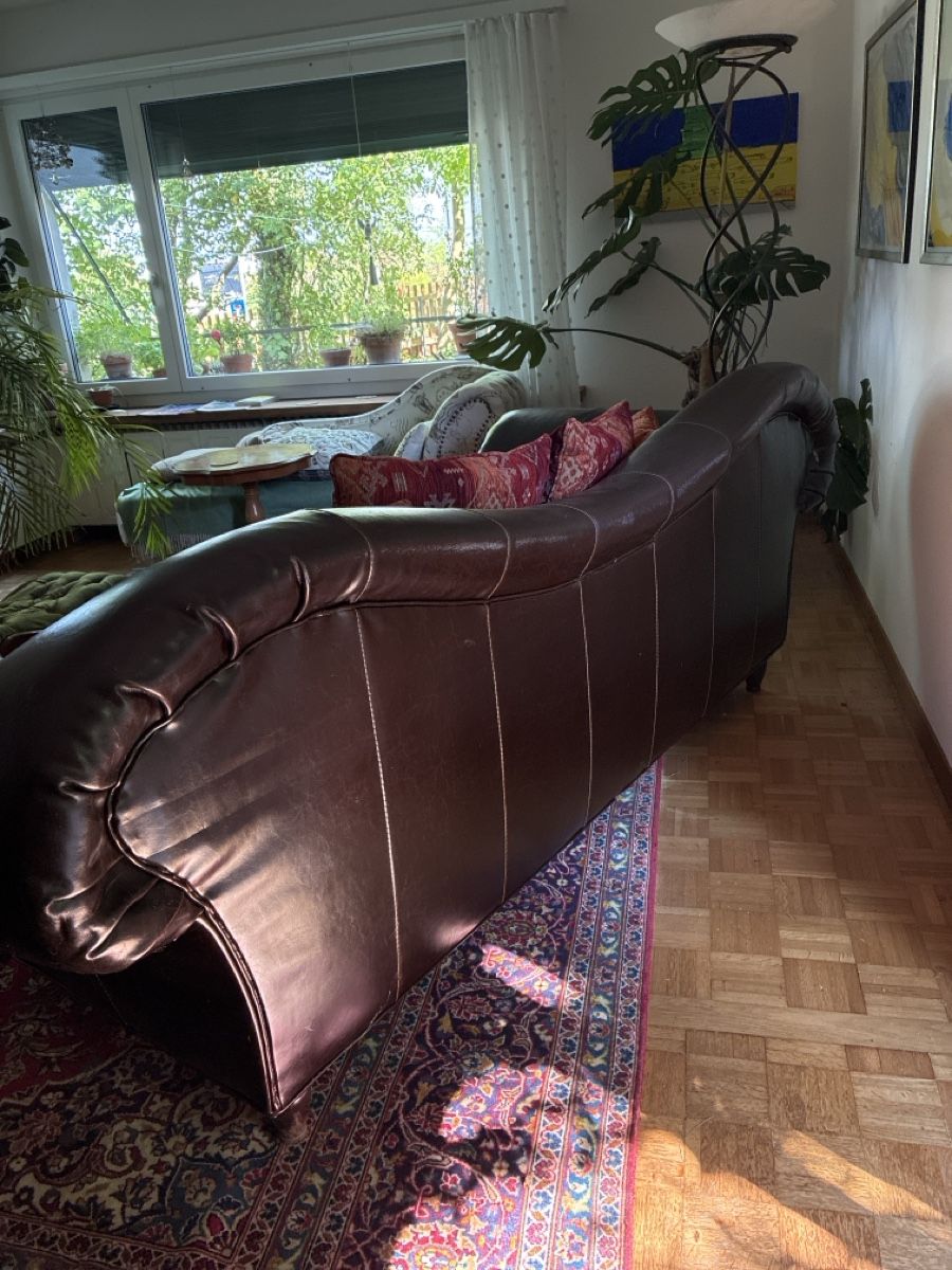 Divani: Gemütliches 3-Sitzer Sofa Leder/Stoff – Usato da Horgen venduto da Schalber 2