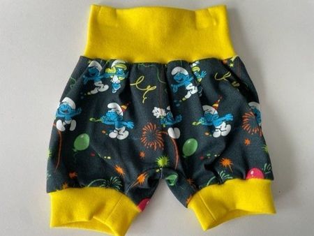 Kurze Pumphose Mitwachshose Schlumpf 56/62 NEU