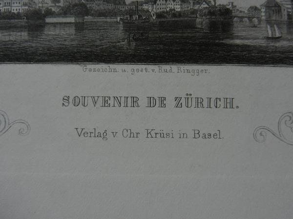 Incisioni: Zürich Souvenirblatt von Ringger – Usato da Risch venduto da Rischli15 2