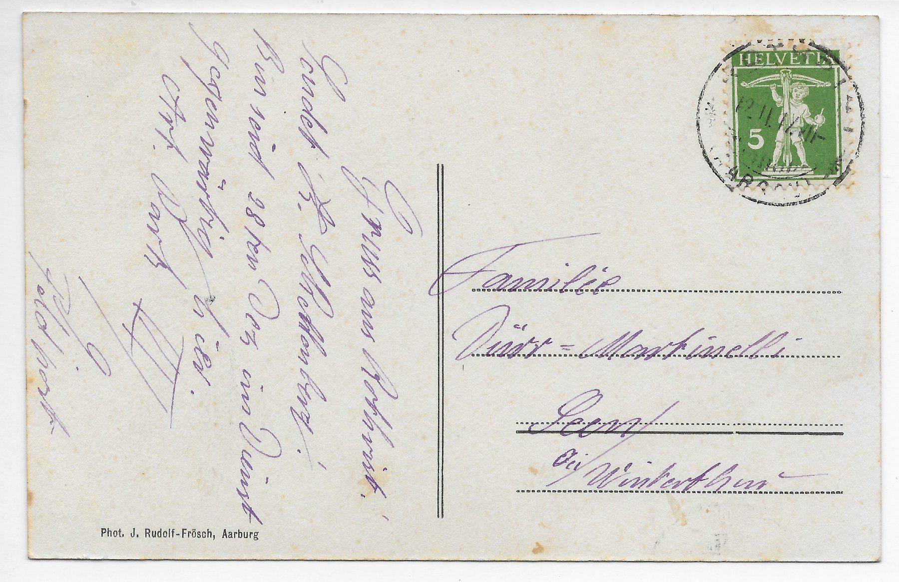 Cartoline postali: Gruss aus Rothrist, 4 Ansichten – Usato da Hefenhofen venduto da Richsalz 1