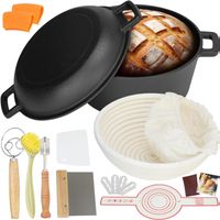 Dutch Oven 5QT Gusseisen Brot Backen Set