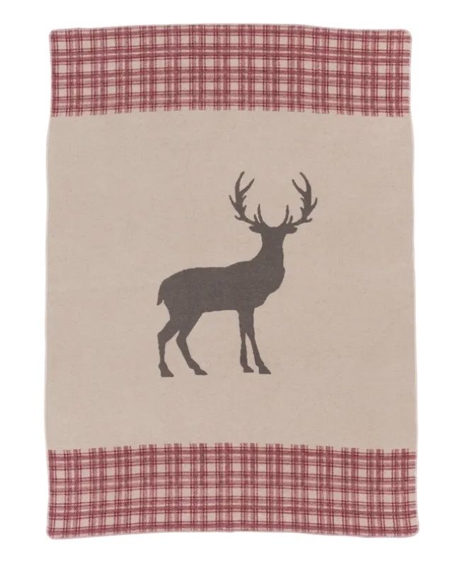 Coperte: Chalet-Chic Plaid Hirschlogo David Fussenegger – Usato da Wetzikon ZH venduto da mag_96fy