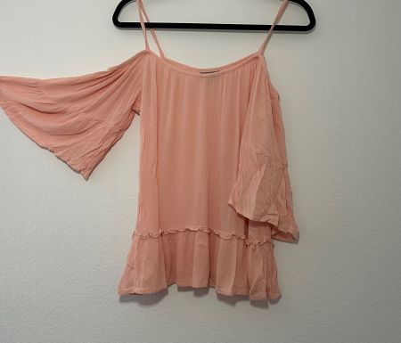 Sommerliches, leichtes Tunika in Apricot, Gr. XS