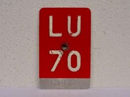 LU 70 VELONUMMER - FAHRRADSCHILD