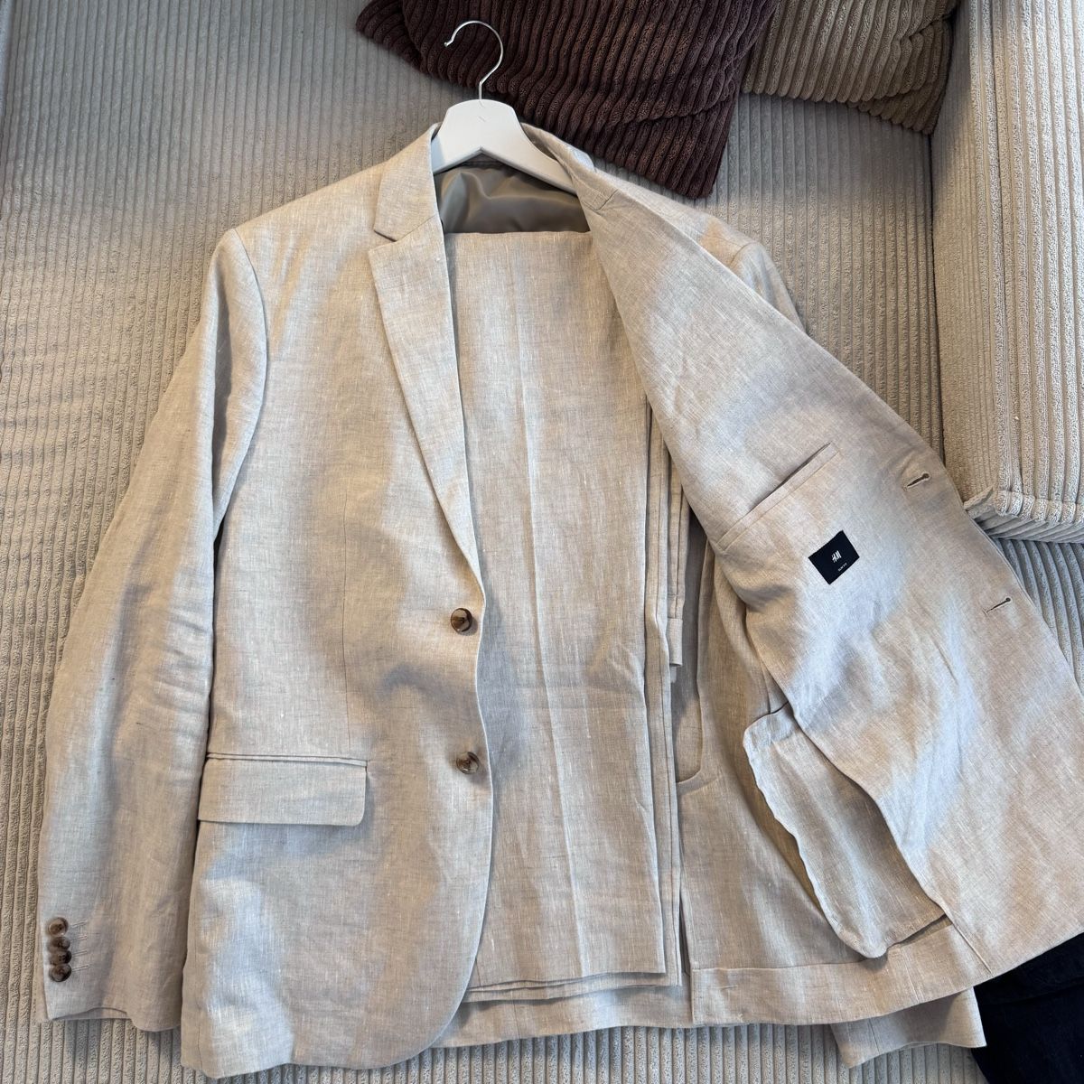 Costumes, combinaisons de sport et fonctionnelles: 100% Leinen Herren Anzug Beige – Neuf (Voir description) à Hinwil par norisenya
