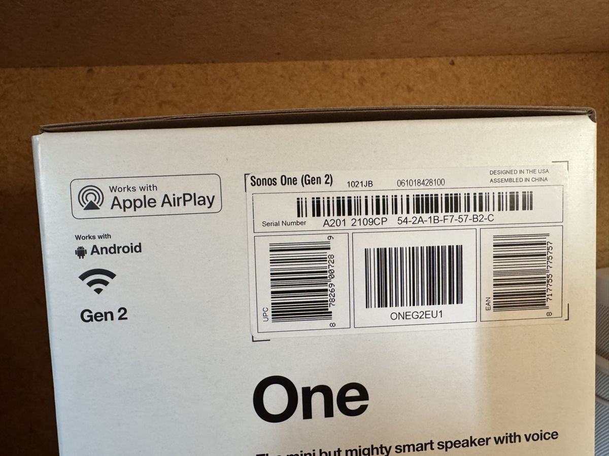 Sonos Lautsprecher: Sonos One 2 Gen – Neu (gemäss Beschreibung) aus Menziken von Wullinator 1
