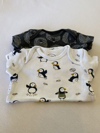 Baby Bodys Set 2 Stück mit Tiermotiven Grösse 62