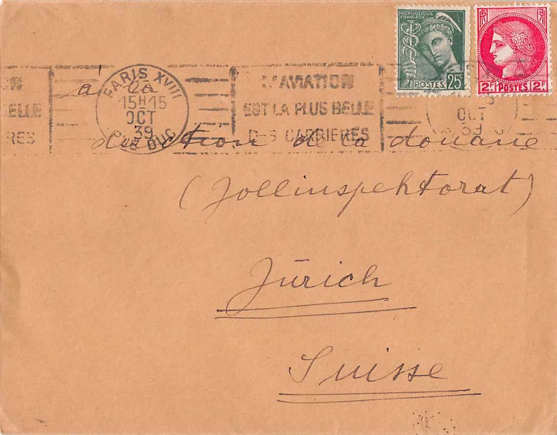 Tutti i francobolli: Bedarfs-POST Paris-Geneve 1946, ab 1.-- – Usato da Lufingen venduto da philatelieshop
