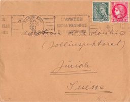 Bedarfs-POST Paris-Geneve 1946, ab 1.--