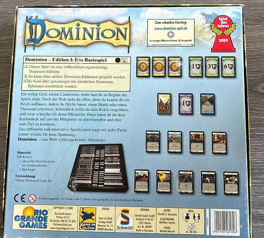 Spiele: Dominion Edition 1 Basisspiel – Gebraucht aus Winterthur von Geilotime 1