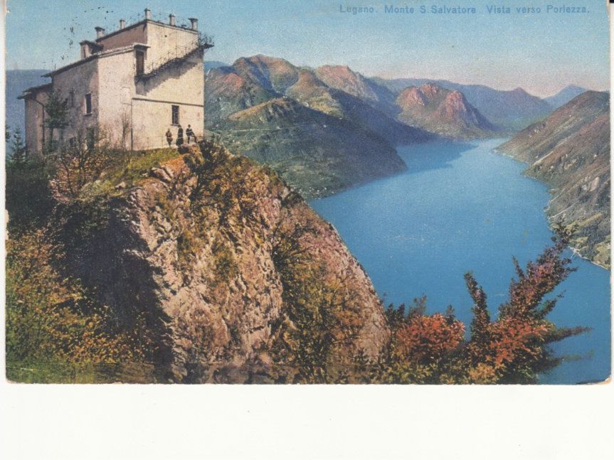 Cartoline postali: San Salvatore 1923 mit Stabstempel – Usato da Bürglen TG venduto da StampGraf