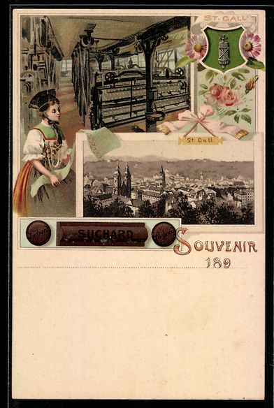 Cartes postales: St. Gallen, Teilansicht der Stadt, Blick – D'occasion à Berlin par bartko-reher