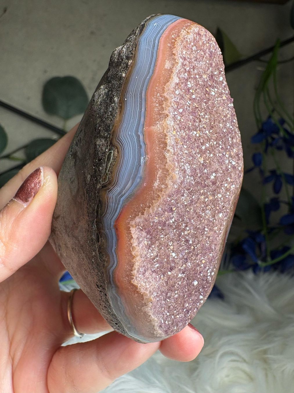 Pietre preziose: Uruguay Rainbow Amethyst Geode – Nuovo (secondo la descrizione) da Neuheim venduto da m.hald 4
