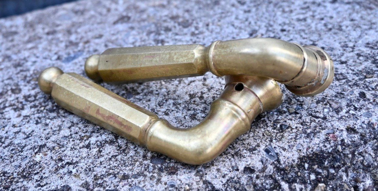 Ferramenta: 2 antike Türklinken aus Messing – Usato da Pfaffhausen venduto da mono_rec 8