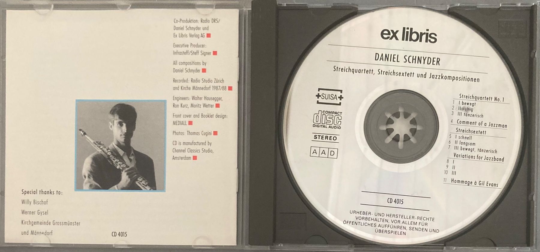 CD: DANIEL SCHNYDER - DANIEL SCHNYDER – Usato da Poliez-Pittet venduto da Newtown-Records 2