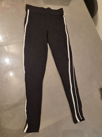 Leggings Tally Weijl schwarz weisse Streifen Grösse 34 NEU