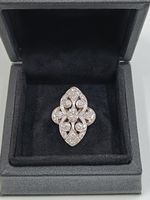 FLORALER DIAMANTRING 925 STERLINGSILBER