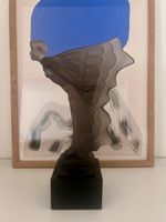 Art Deco Rauchglas Figur 'Flying Lady' Kühlerfigur Skulptur