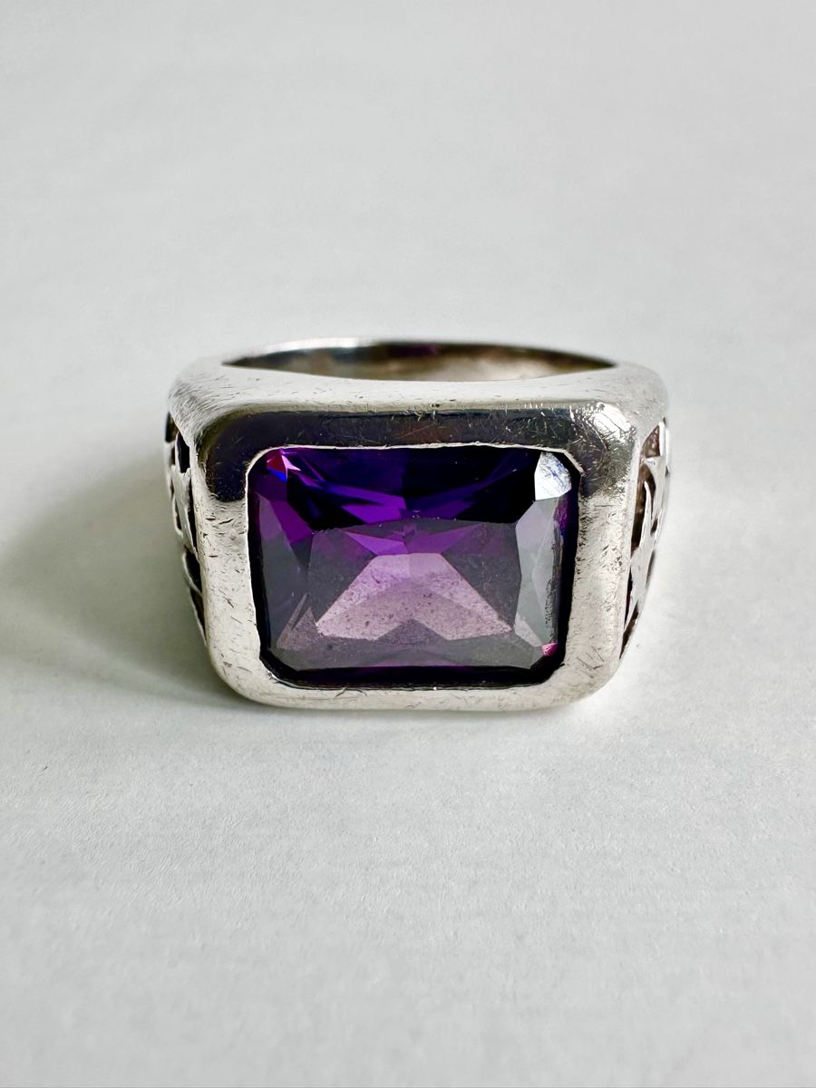 Anelli: Silberring 925 mit violettem Stein / Silverstar / Gr. 57 – Usato da Bern venduto da neon317 4