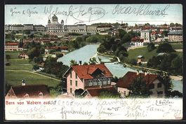AK Bern, Panoramablick von Wabern aus