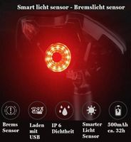 Rücklicht mit Bremssensor (Blink Modi & Sattelstützenbefest)