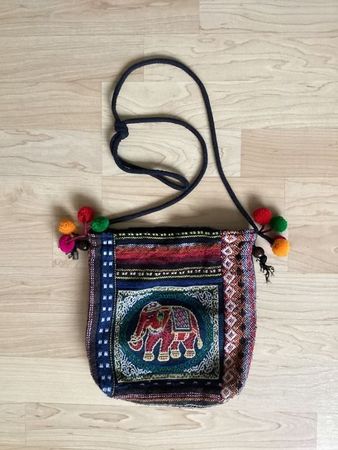 Stoff-Tasche, Indien-Style / Elefant, gebraucht - s. ANGEBOT