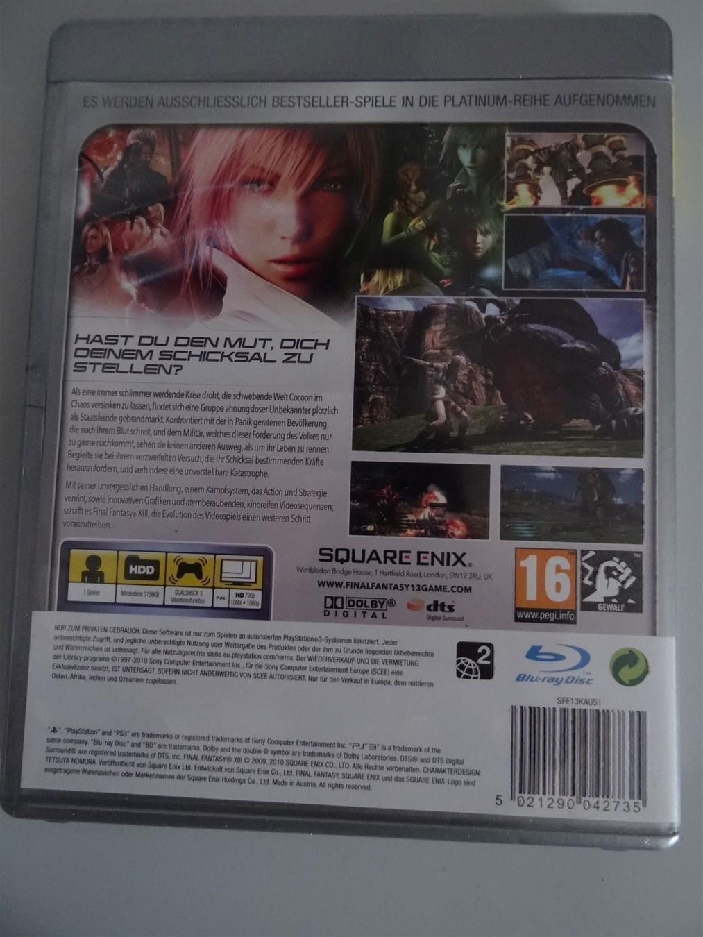 Giochi: PS3 Final Fantasy. XIII Platinum – Usato da Lupfig venduto da Buerkli20 1