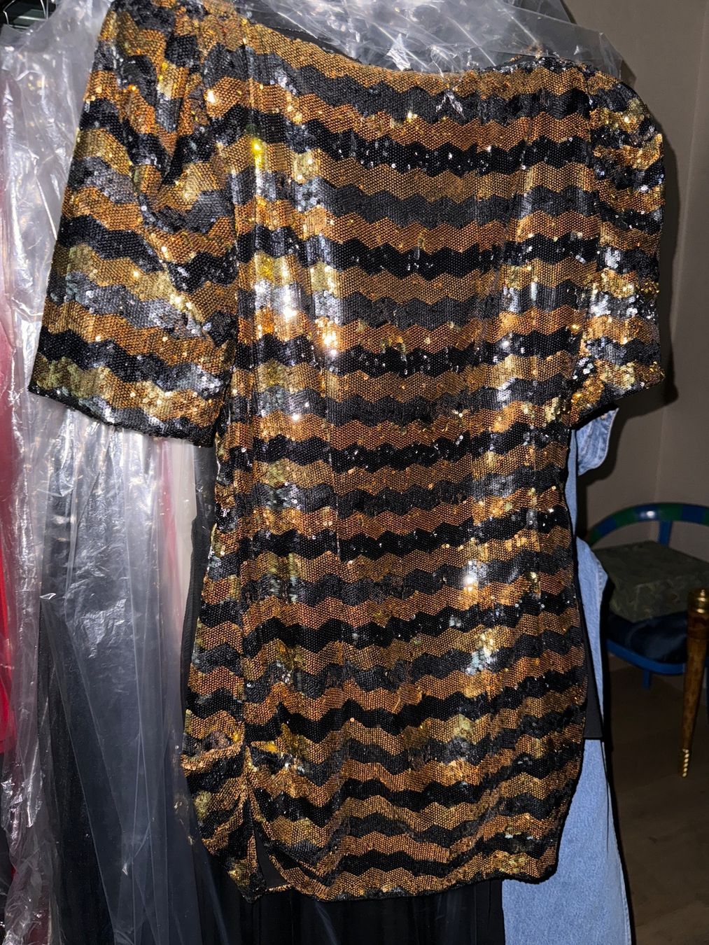 Vestiti: Golden sequin cocktail dress – Nuovo (secondo la descrizione) da Genève venduto da val_rp9x 2